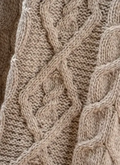 Supersoft Patchwork Aran Throw
